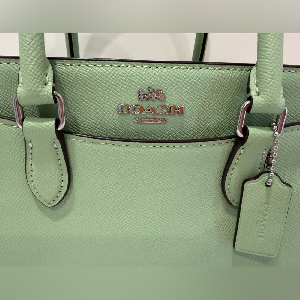 Coach Mini Darcie Carryall Bag in Pistachio Green - Picture 4 of 16